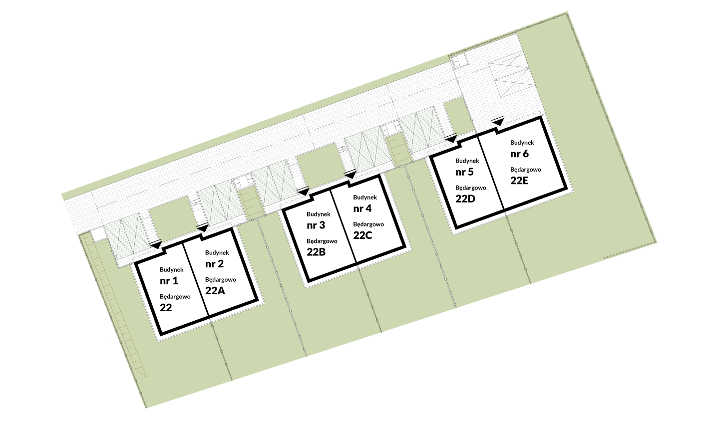 Zagospodarowanie terenu — Będargowo 22